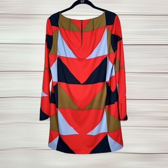 Mara Hoffman Mini Shift Dress Geometric Printed Red Black Blue Mustard S - Picture 8 of 13